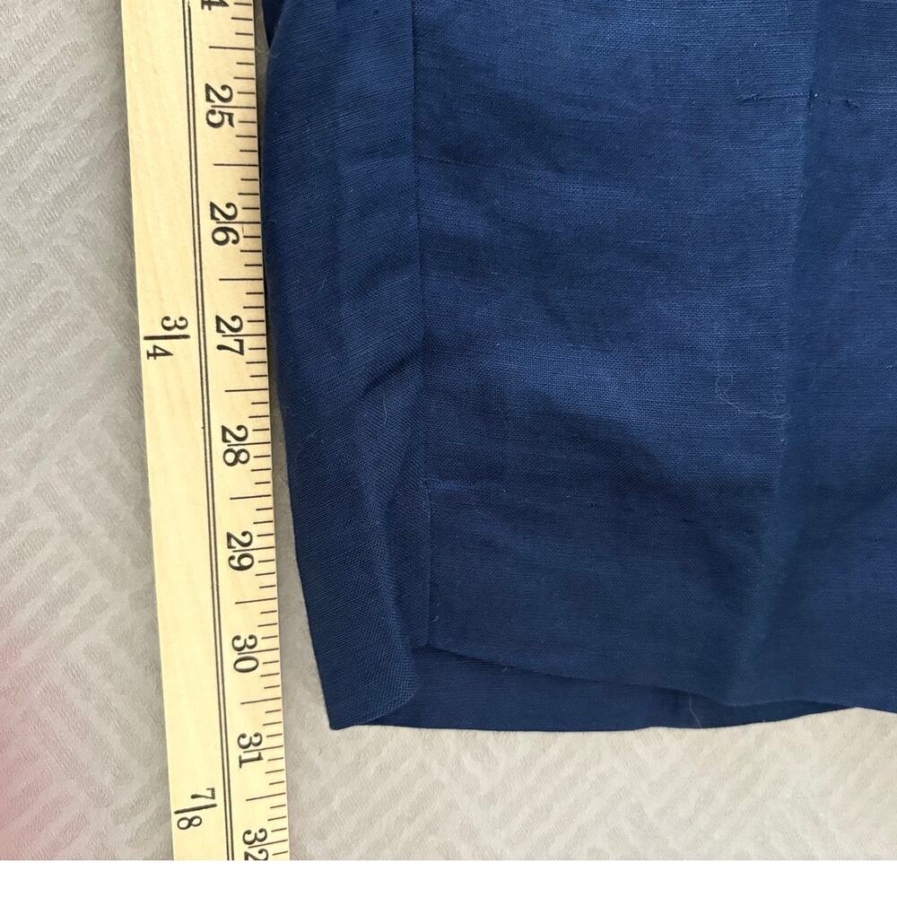 Jessica London Womens Linen Navy Blue Pants Plus Size 20 Elastic Waist Lining - Picture 8 of 13
